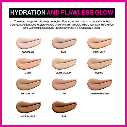 wet n wild Bare Focus Tinted Hydrator Matte Finish, Deep | Oil-Free | Moisturizing Makeup | Hyaluronic Acid | Sheer To Medium Coverage (Pack of 2)