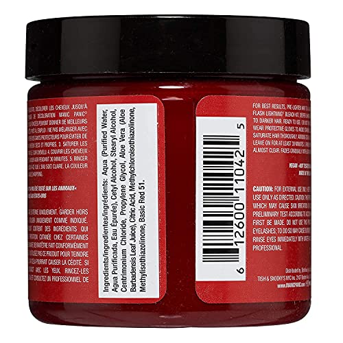 MANIC PANIC Classic Vampire's Kiss Semi Permanent Hair Color - Medium Red Hair Dye for Women & Men That Lasts 4-6 Weeks - Vegan, Ammonia & Cruelty-Free - Create & Mix Custom Shades (4oz / 3pk)