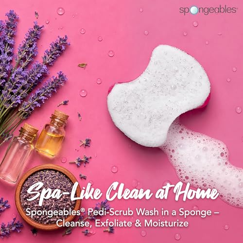 Spongeables Pedi Scrub Foot Exfoliating 20+ Wash Sponge