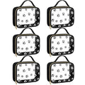 Hillban 6 Pack Soccer Gifts Clear Makeup Bag with Handle Travel Toiletry Bag for Women Sport Goodie Cosmetic Organizer Zipper Pouch for Soccer Party Favors Supplies
