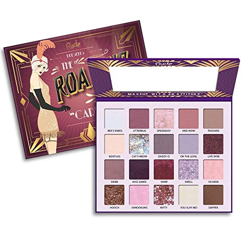 RUDE Roaring 20¡¯s Eyeshadow Palette | Bold, Velvety Matte & Shimmer Shades for Vintage Glam Looks | Blendable, High-Pigment, Vegan & Cruelty-Free Makeup Palette [Carefree]