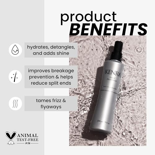Kenra Professional Daily Provision Leave-In Conditioner | Hydrates, Detangles, & Adds Shine | Tames Frizz & Flyaways | Thermal Protection | Helps To Resist Humidity | All Hair Types | 8 fl. Oz