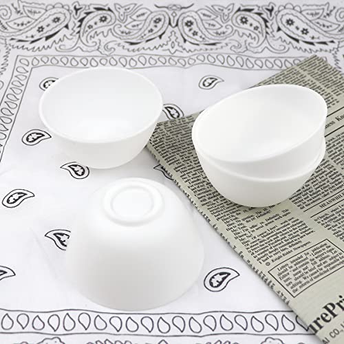 FERCAISH 4Pcs Diy Face Mask Mixing Bowl, Microwavable Silicone Facial Mud Bowl Cosmetic Beauty Tool for Home Salon(Small)