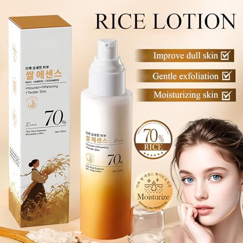 INSEEK Rice Skin Care Set, Moisturizing Skincare Gift Set for Women, Deeply Hydration Nourish Skin and Improve Dry Rough Skin, Improve Skin Elasticity, Skincare Routine Kit for Women