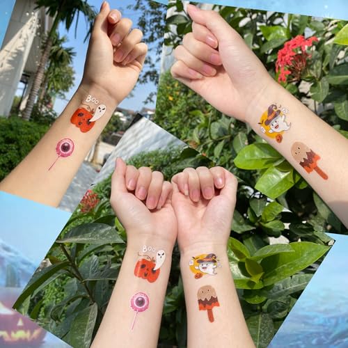 Halloween Temporary Tattoos, Holiday Tattoos, Halloween Party Favors, Party Decorations, Spooky Decorations, Holiday Stocking Stuffers Goodie Bag, Gifts Accessories for Kids Adults