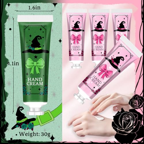 Demissle 48 Pack Witch Party Favors Gifts Bulk for Women Hand Cream Pink and Green Travel Size Hand Lotion Girls Mom Birthday Thanksgiving Nurse Pharmacy Week Appreciation Gifts