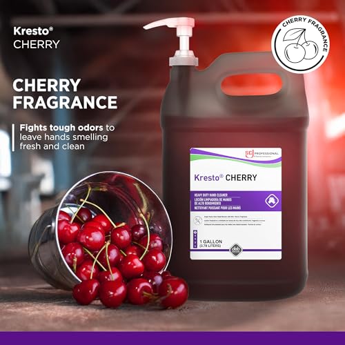 SC Johnson Professional Kresto Cherry, Super Heavy Duty Hand Cleaner, 1 Gallon Pump Bottle, for Professional Use Only