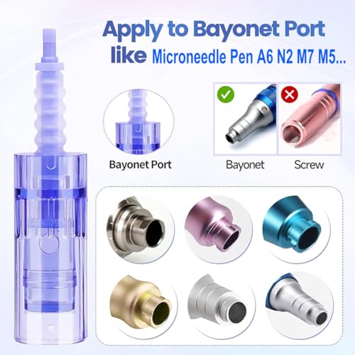Microneedling Pen Cartridges for Dr Pen Microneedle Machine A6 N2 M5 M7 at Home Use (36 Pin, 10 PCS) 0.25 mm