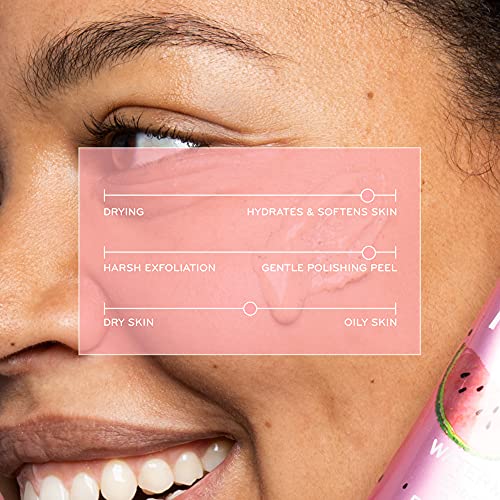 p?rlisse Watermelon Energizing Face Peel & Exfoliator - 2-Minute Polishing Facial Peel - Gentle Exfoliating Face Polish with Glycolic Acid and Lychee - Boosts Radiance & Smooths Skin (2.5 oz)