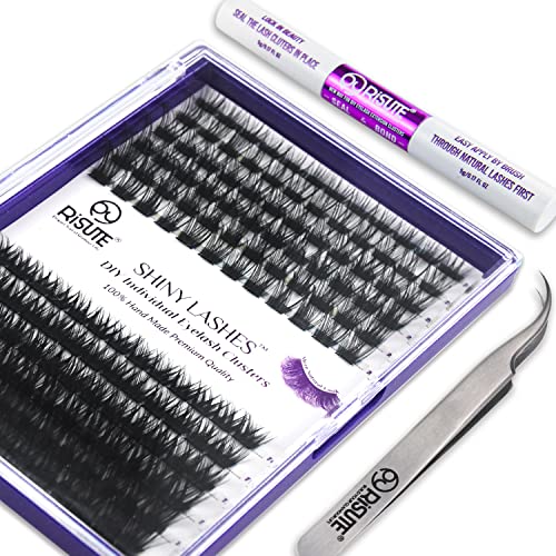 DIY Lash Extension Kit at Home, 150pcs Eyelash Extension Kit Individual Lashes Kit Lash Clusters D Curl Wispy Lash Kit Eyelash Kit Lash Clusters Kit with lash bond and seal and lash Tweezers Natural