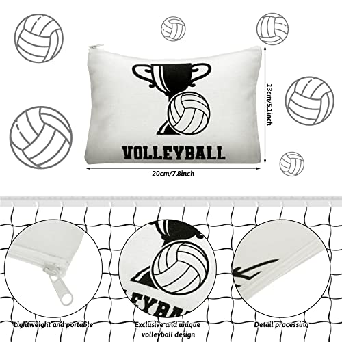 Kajaia 36 Pcs Volleyball Gifts for Teen Girls Makeup Bags Cosmetic Bags Sport Hair Scrunchies Lipstick Holder Keychains for Party Favors Team Gifts