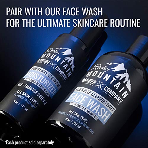 Men's Face Moisturizer - With Shea Butter, Jojoba Oil, Argan Oil & Vegetable-Derived Glycerin - Fragrance-Free Formula For All Skin Types