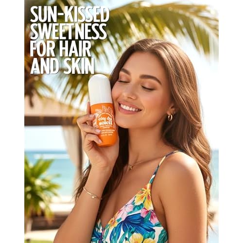 PB ParfumsBelcam C?te du Soleil Pistachio Coconut Caramel Hair & Body Fragrance Mist ? Warm Beachy Gourmand Spray with Jasmine ? All Day Hair Perfume & Refreshing Body Spray, 6.7 fl.oz