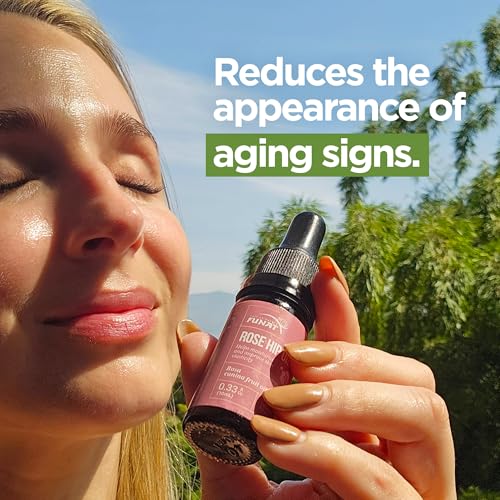 FUNAT 100% Pure Rosehip Oil ?Facial & Skin Moisturizer ? 0.3 FL OZ | Aceite de Rosa Mosqueta Puro