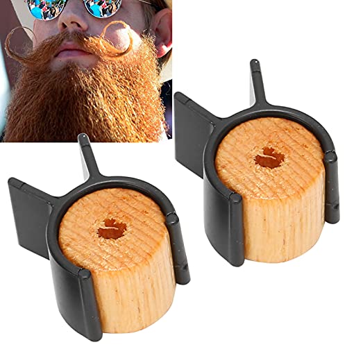 Mustache Training Wheel, 1 Pair Wood Gel Handlebar Mustache Training Mustache Shaping Wheel Beards Template Shaping Tools Mustache Styling Father Boy Husband Boyfriend