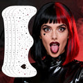 HQ Joker Freckles Face Tattoo - Black & Red Temporary Tattoos with Sinister Smiles | Waterproof Face Makeup for Halloween Costume, Zombie Party & Prisoner Cosplay (8 Sheets)