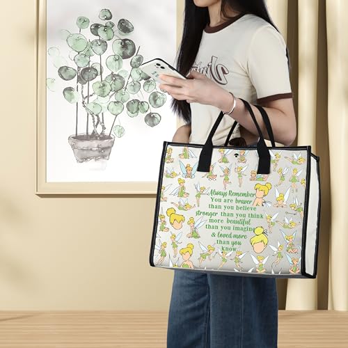 LEVLO Fairy Tale Cosmetic Make Up Bag Pixie Fans Inspired Gift You Are Braver Stronger Smarter Than You Think Makeup Zipper Pouch Bag For Women Girls