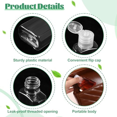 100pcs 1 oz Travel Bottles Mini Travel Bottles Hand Bottle Clear Bottle with Flip Caps Small Dispenser Containers Portable Empty Refillable Containers for Shower Gel Face Creams Body Lotion