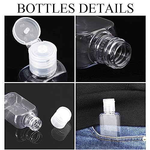 Boao 150 Pcs 1 oz/30 ml Portable Travel Bottle Clear Plastic Empty Bottles Refillable Reusable Bottles Containers for Travel Outdoor Camping Business Trip