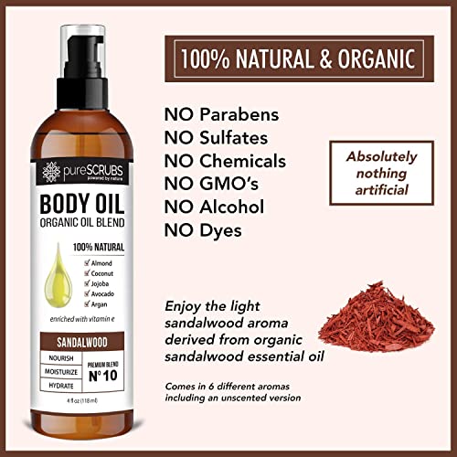 pureSCRUBS Sandalwood Body Scrub + Sandalwood Body Oil Bundle