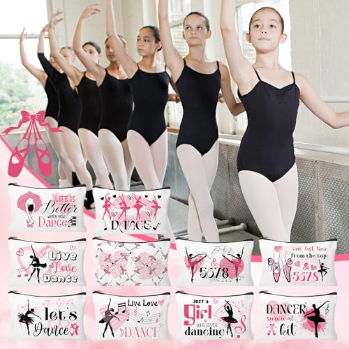 30pcs Dance Makeup Bag Dance Cosmetic Bags Dancer Gifts Survival Kit Pouch Travel Toiletry Bag Valentine's Day Gifts for Girls Women Dance Teacher Competition