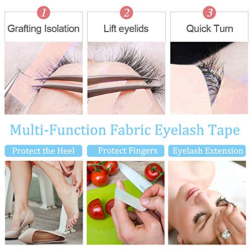 6 Rolls Eyelash Extension Tape EBANKU Adhesive Breathable Blue Lash Tape Micropore Fabric Under Eye Tape for Eyelash Extension Supply 10 Yard Each Roll (Blue)