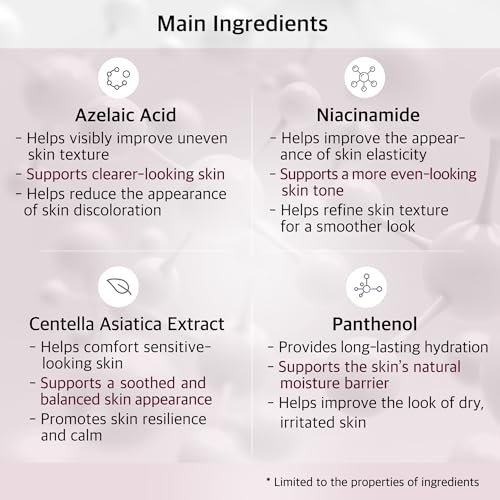 Azelaic Acid 5% + Niacinamide 1% + Cica 1% Face Serum with Hyaluronic Acid - Dark Spots Redness Pore Minimizer for Sensitive Acne Skin Care, 1 Fl Oz (30ml)
