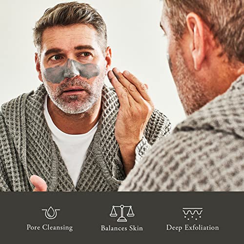 Caldera + Lab The Deep | Men's Organic Hydrating Clay Face Mask for Dry, Sensitive, & Normal Skin ? Vegan, Natural & Antioxidant Packed Exfoliating Skincare Facial Treatment