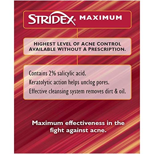 Stridex Daily Care Acne Pads with Salicylic Acid, Maximum Strength, 90 ea - 2pc