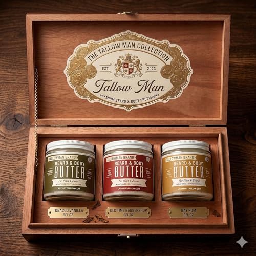 Tallow Man Beard + Body Butter Trio - Scented (9oz)