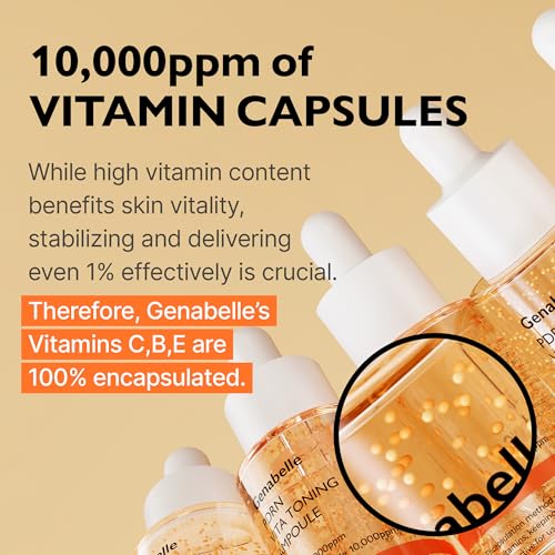 PDRN Vita Toning Ampoule JUMBO SIZE - Lightweight Glass Skin & Toning Ampoule with Vitamin B, C, E, PDRN, Serum for Blemishes, Fine Lines and Rough Skin Texture, 2.36 fl oz