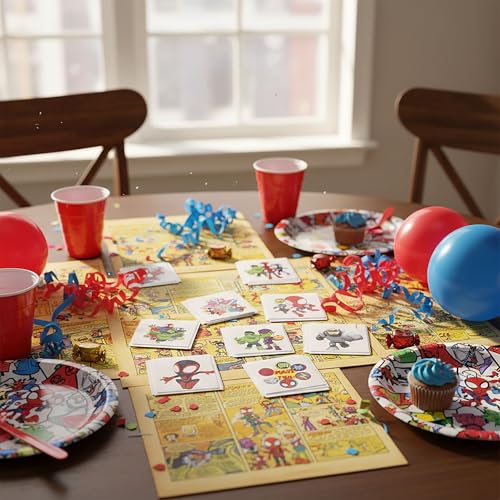 Spidey Birthday Party Supplies, 60 Pcs Temporary Tattoos, Removable Fake Tattoo Stickers for Goody Bag Treat Bag (A)
