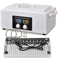 High Temperature Steriliser Autoclave Machine 110V 300W Nail Tool Steriliser Dry Heat Steriliser Dental Instrument Steriliser Nail Tool Steriliser 2.5L Capacity with LED Display (White)
