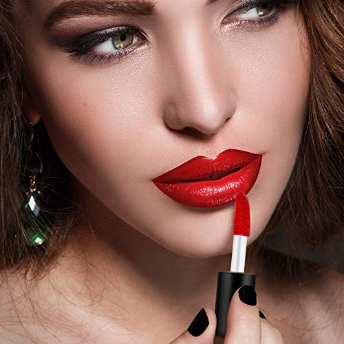 Patelai 100 Pieces Clear Mini Lip Gloss Tube Refillable Empty Lip Balm Gloss Containers Bottles Transparent Mini Lipstick Containers for Women DIY Makeup(Black,1.2ml)