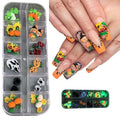 24Pcs 3D Acrylic Halloween Nail Art Charms Handmade by Acrylic Powder (Halloween1-24Pcs)