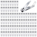 Haploon Nail Clippers Bulk 120 Pcs Nail Cutters Bulk Nail Clippers with Chain Stainless Steel, Nail Clipper Cutter Set for Men Women with Keychain