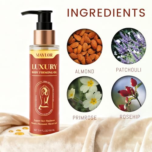 MAYLOR Body Firming Oil - Daily Moisturizing Body Oil for Men and Women, Full Body Treatment for Smooth Skin, Spa-Quality Self-Care Gift - 3.38 fl oz (1)
