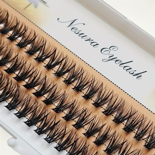 10 Boxes of 40D 0.07mm Faux Mink False Eyelashes, D Curling 9-16mm Mix Natural Eyelash Extension, 60 Clusters/1 Box Individual Eyelash Cluster Makeup Tools (40D-9mm£¨10Boxes£©)