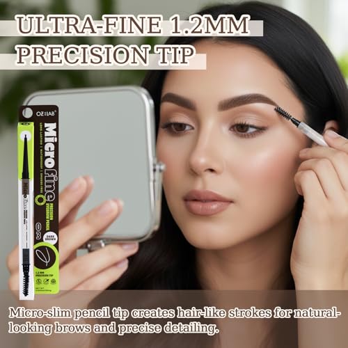 MicroFine Precision Brow Pencil, Ultra-Fine 1.2mm Tip, Buildable Natural Color, Smudge-Resistant Long-Wear, Vegan & Cruelty-Free Brow Definer (03 Dark Brown, 0.0016 oz/45mg£¨pack of 1£©)