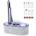 Electric Nail Drill Professional: Shiny 40000RPM Electric Nail File Kit E File Nail Drill Machine with LCD Display for Acrylic Gel, Manicure Pedicure Polishing Grinder for Salon Home, Diamond