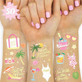 xo, Fetti Bachelorette Party Summer Party Temporary Tattoos - 50 Foil Styles | Pool Party Bach Decoration, Bridesmaid Favor, Bride to Be Gift, Bridal Shower Supplies, Engagement Accessory, Maid of Hon