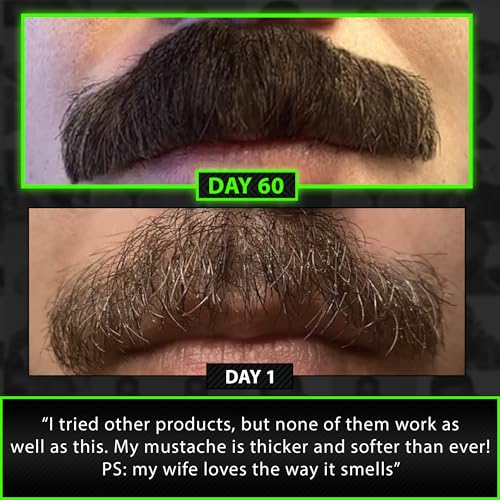 Biotin Beard Balm for Men - 2X Thickening for Beard and Mustache - Organic Mustache Wax with Castor Oil & Meadowfoam ? Hydrating Facial Hair Growth Balm & Leave-In Conditioner (Pack of 2)