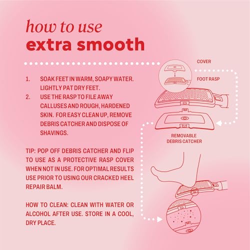 Onyx Professional Foot Rasp, No Mess Callus Remover for Feet, Includes Debris Catcher - Stainless Steel Foot Scrubber Dead Skin Remover, Lightweight Callus Shaver for Feet, Foot File, Pedicure