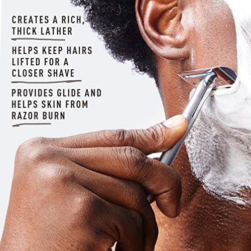 Shaving Brush and Shaving Cream Bundle by Bevel - Includes Vegan Hair Brush and Shaving Cream for Men, Works with Safety Razor, Prevents Razor Bumps