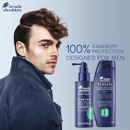 Head & Shoulders Dry Scalp and Dandruff Treatment Kit, Clinical Strength Shampoo and Conditioner Plus Clinical Itch Relief Mist with Menthol, for Scalp Relief Between Washes, 13.5 oz and 4.2 oz