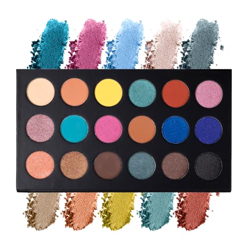 Profusion Cosmetics Jubilee 18-Shade Eyeshadow Palette ? Highly Pigmented with Multi-Finish Formula, Neutral Blendable Tones for Vibrant Day-to-Night Looks