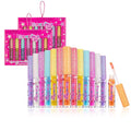 Expressions girl 14pc Fruity Flavored Lip Gloss Set - Lip Gloss in Assorted Fruity Flavors, Non Toxic Makeup for Kids & Teens