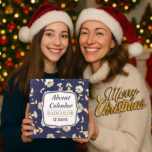 Advent Calendar 2025, 12 Days Christmas Countdown Calendar - Individually Boxed Makeup Gift Set, Xmas Beauty & Cosmetics Surprise Full Makeup Kit for Women Teen Girls