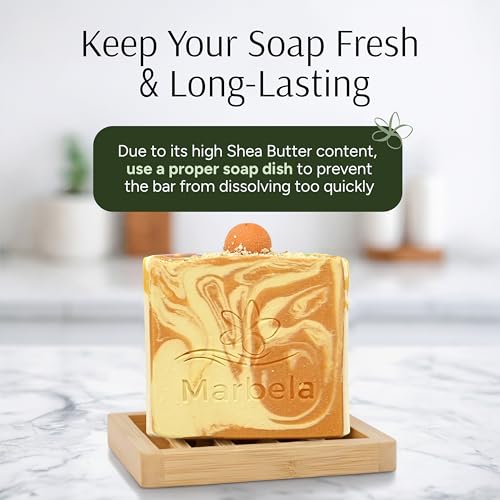 Marbela Cosmetics Peach Gardenia Handmade Soap Bar - Made in USA, Vegan Friendly, Palm Oil Free, Natural Bar Soap - Gentle Face & Body Soap for Daily Skin Care, Moisturizing & Nourishing - 3.5 oz