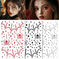 Spider Face Jewels Rhinestones Spider Web Face Gems Stick on Jewels Tattoo Festival Diamonds for Halloween Face Makeup,3-Pack